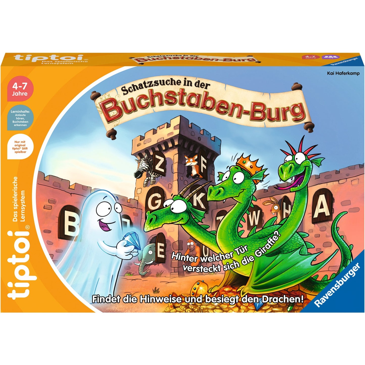 Ravensburger tiptoi Schatzsuche in der Buchstabenburg, Brettspiel