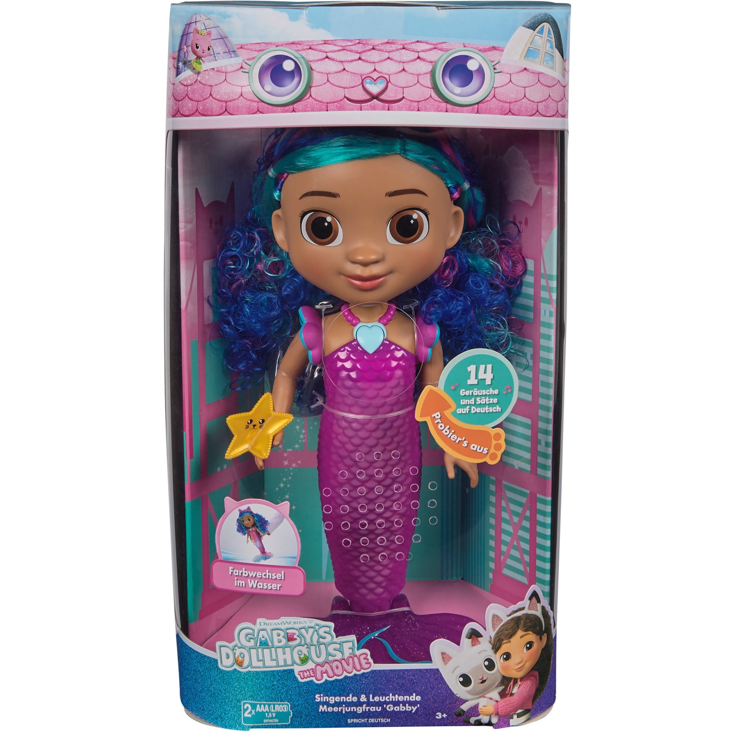 Gabby's Dollhouse: Der Film - Sing & Shine Meerjungfrau Gabby, Spielfigur