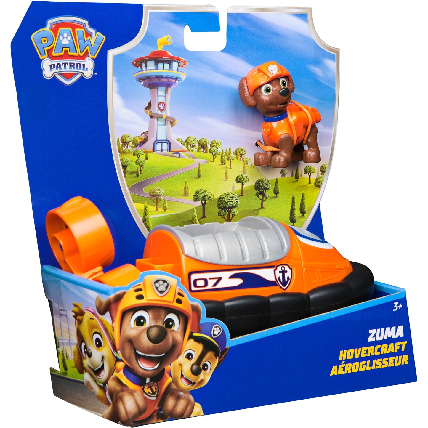 Paw Patrol - Luftkissenboot mit Zuma Hundefigur, Spielfahrzeug