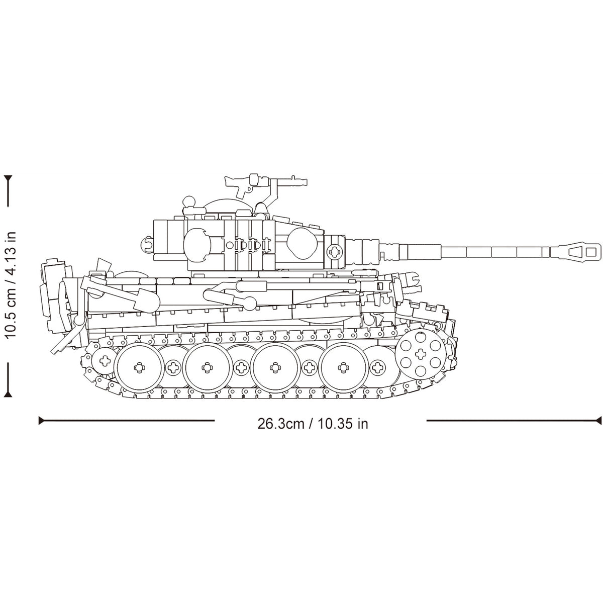 ModelBricks Tiger Panzer, Konstruktionsspielzeug
