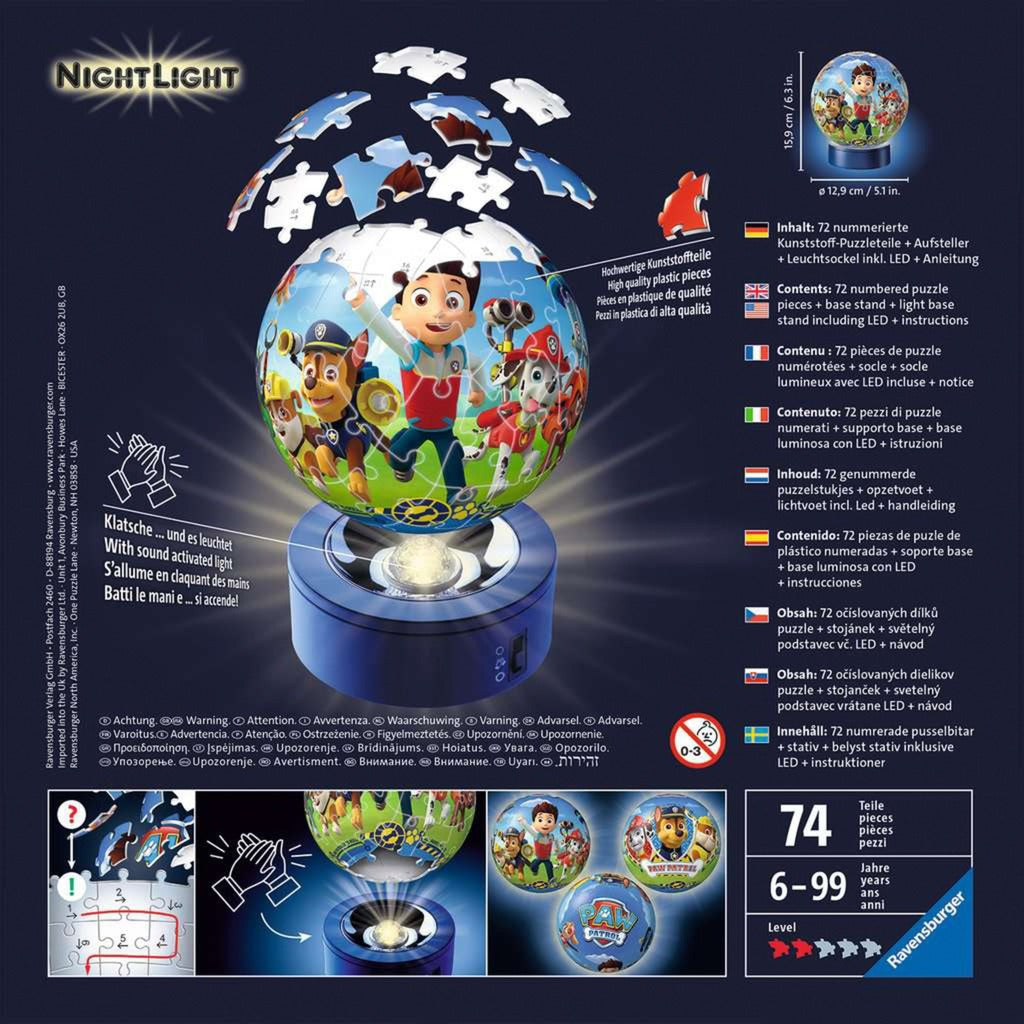 Ravensburger Puzzle-Ball Nachtlicht Paw Patrol