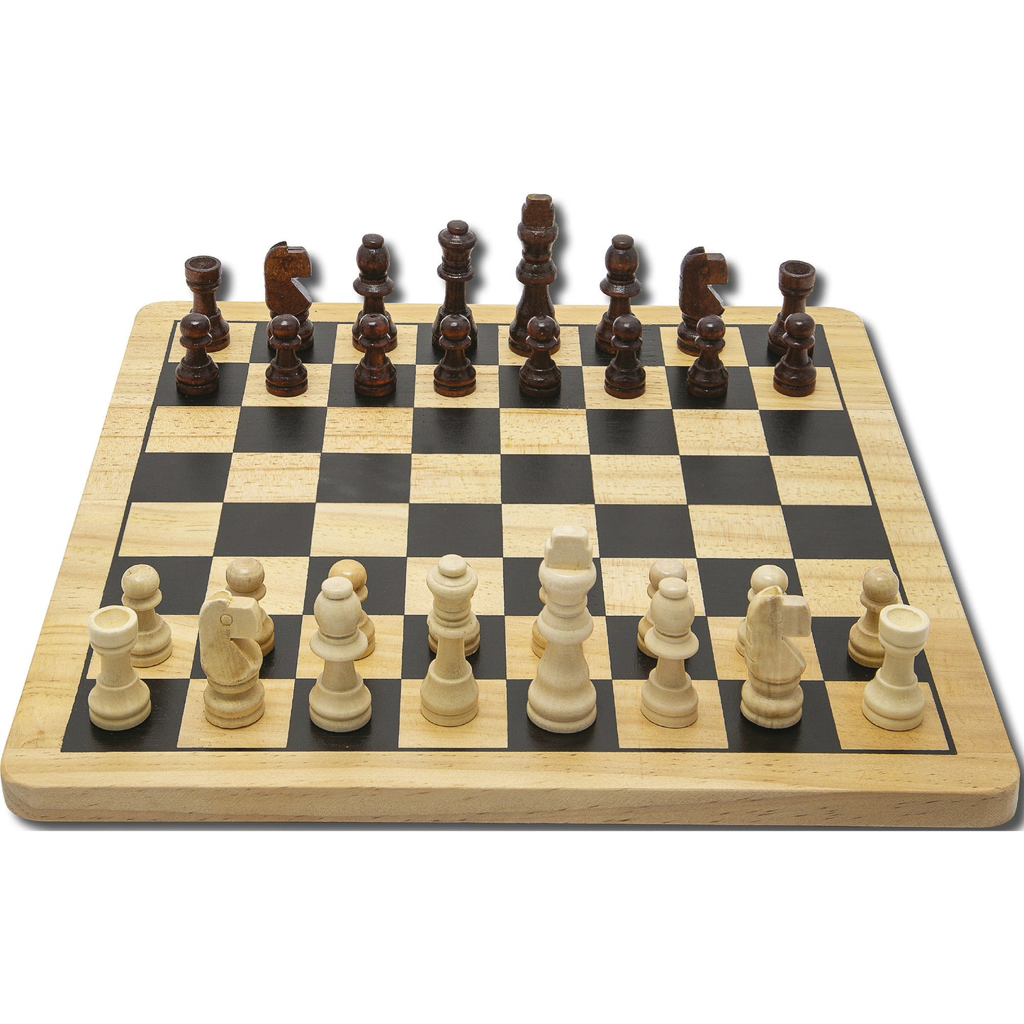 Deluxe Holz - Schach & Dame, Brettspiel