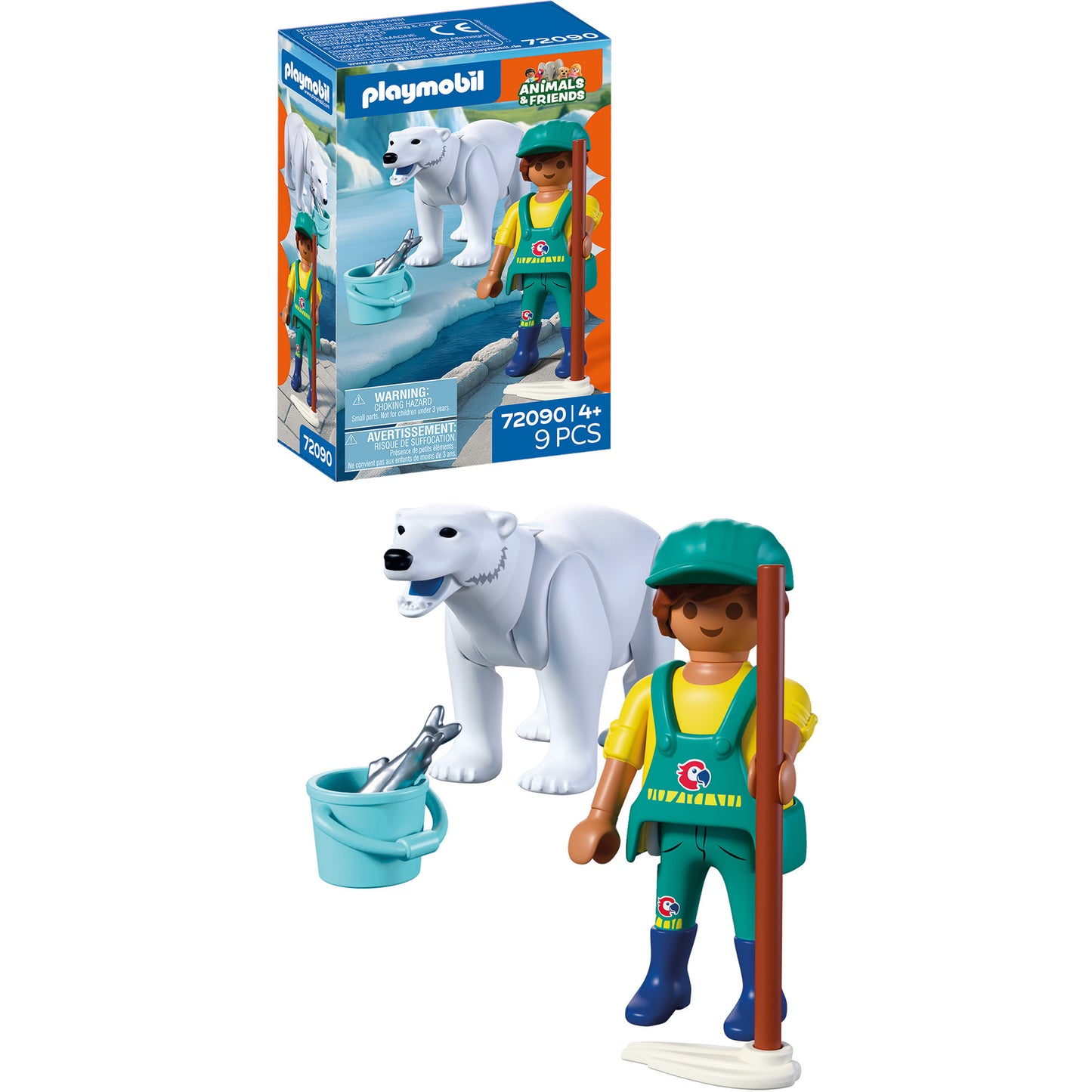 72090 Animals & Friends Zoo: Eisbär und Pfleger, Konstruktionsspielzeug