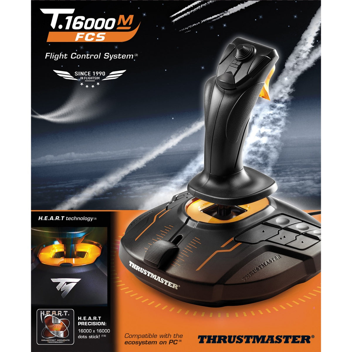 Thrustmaster T16000M FCS (schwarz/orange)