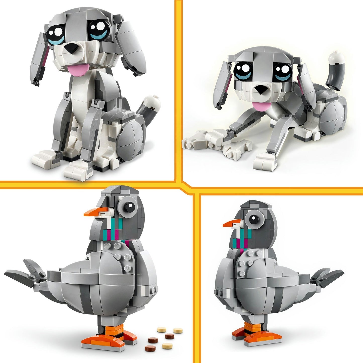 31163 Creator 3-in-1 Graue Katze, Konstruktionsspielzeug