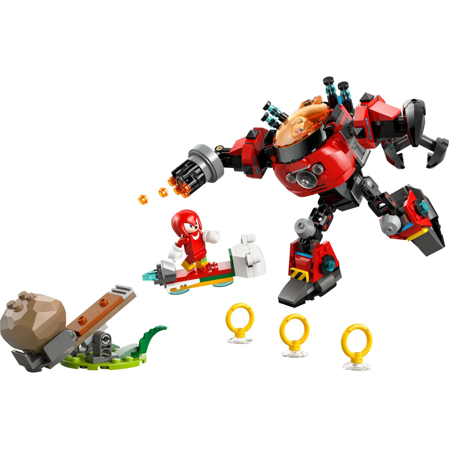 77005 Sonic the Hedgehog Knuckles vs. Dr. Eggmans Egg Crusher Mech, Konstruktionsspielzeug
