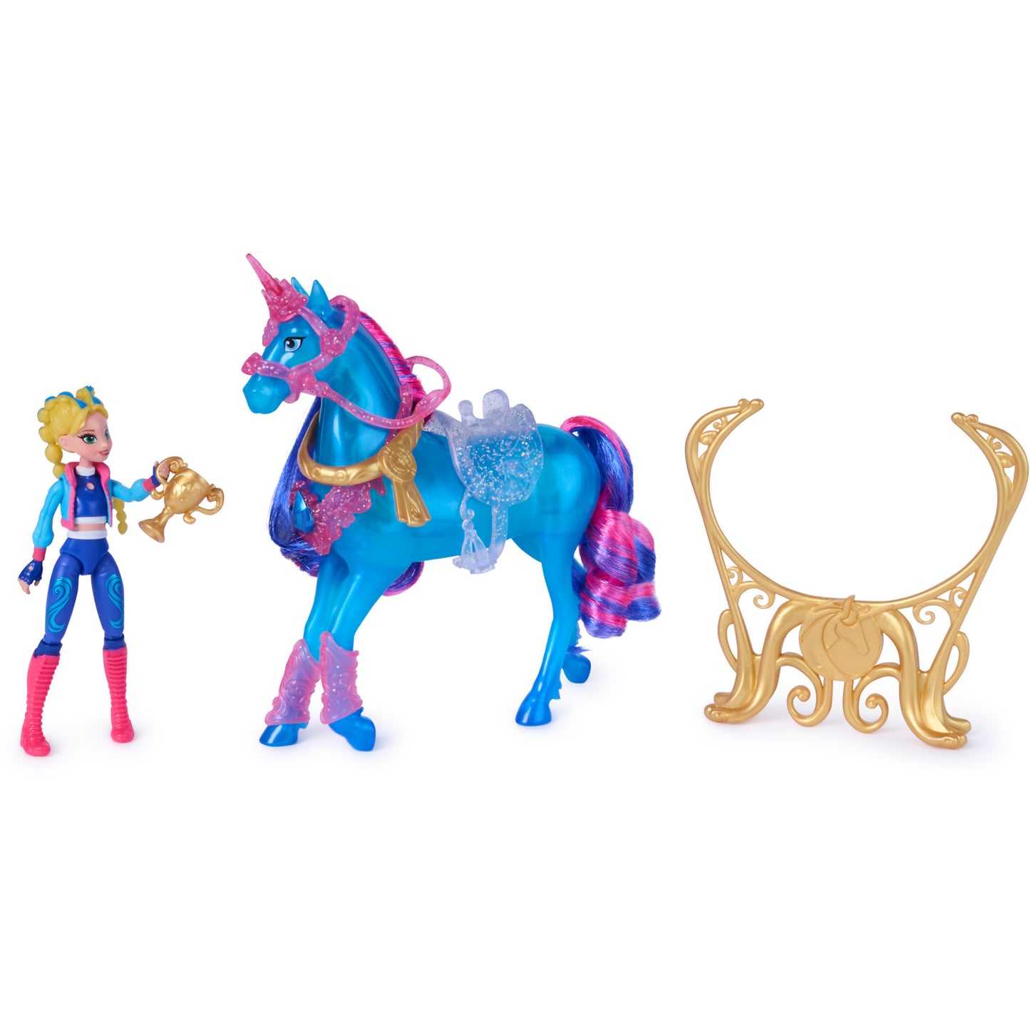 Unicorn Academy - Train and Glow River mit Isabel Set, Spielfigur