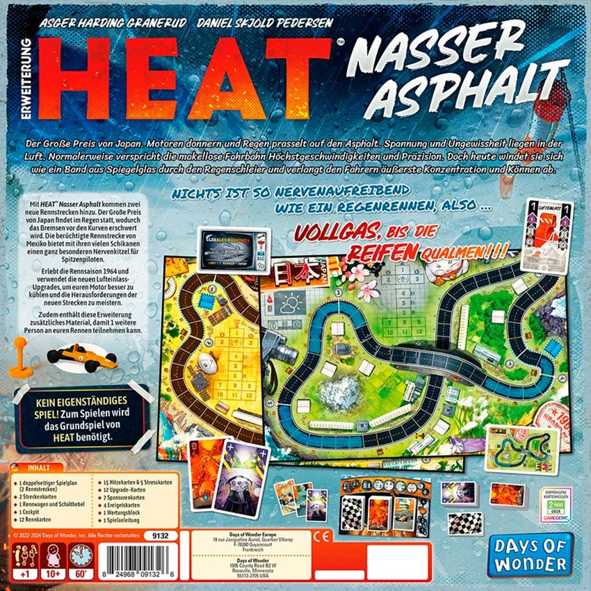 Asmodee Heat - Nasser Asphalt, Brettspiel