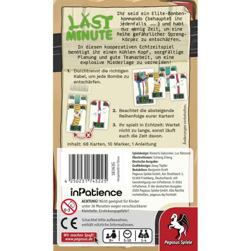 Last Minute, Kartenspiel