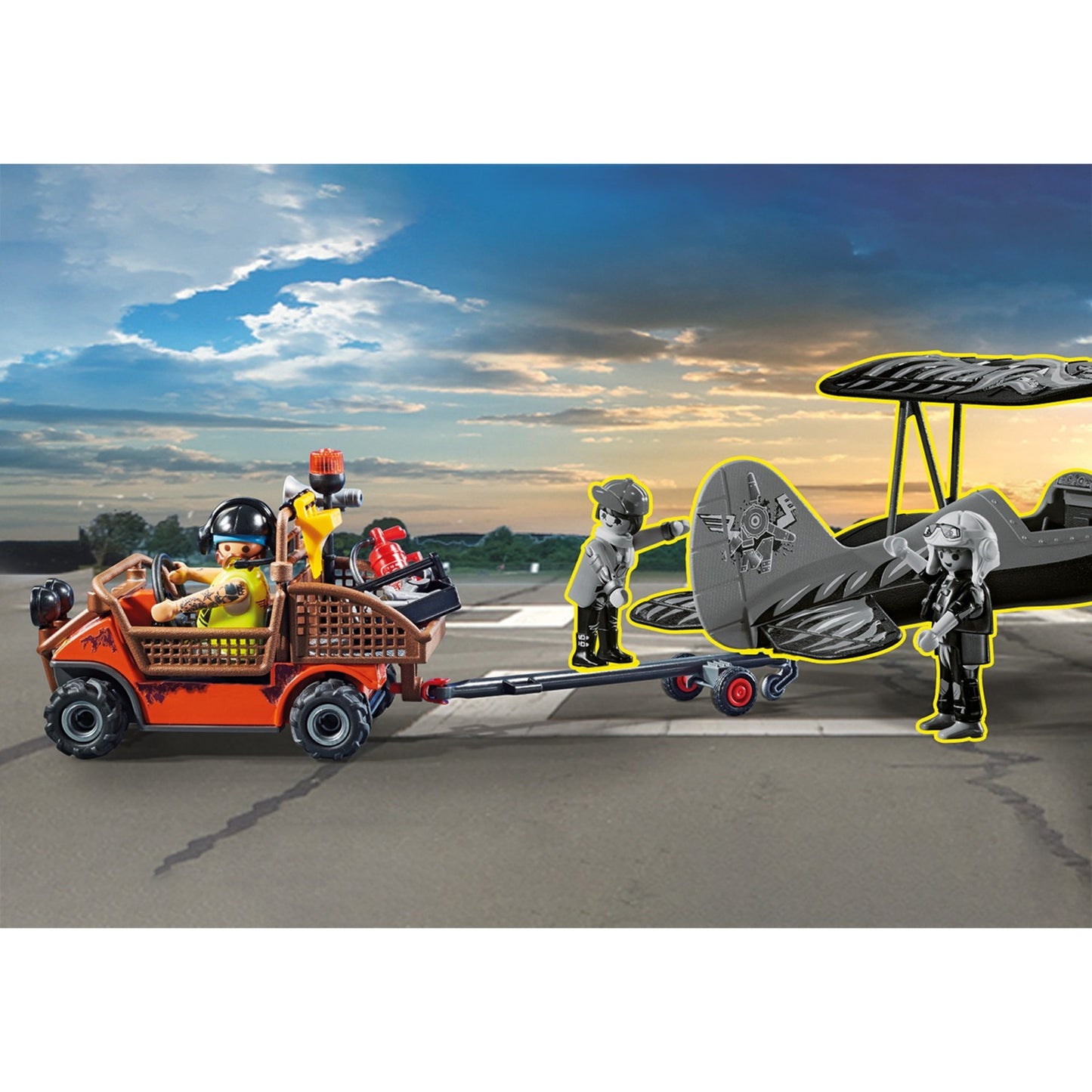 PLAYMOBIL 70835 Air Stuntshow mobiler Reparaturservice, Konstruktionsspielzeug