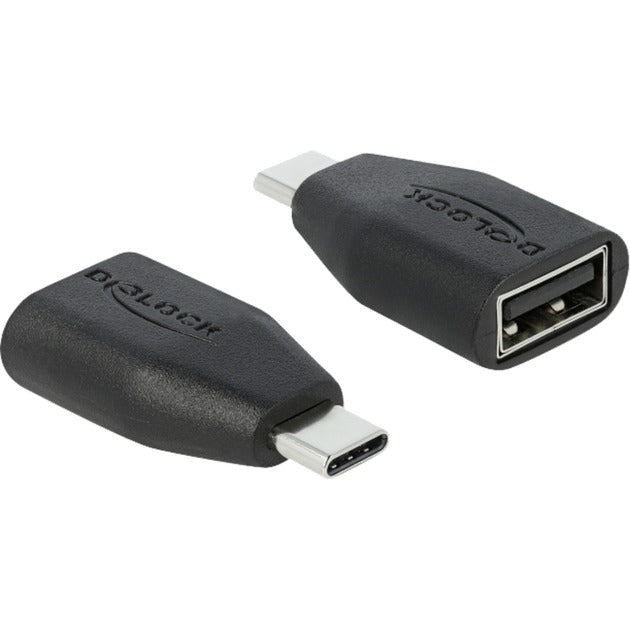 DeLOCK USB Adapter Datenblocker, USB-C Stecker > USB-A Buchse (schwarz, nur Ladefunktion)