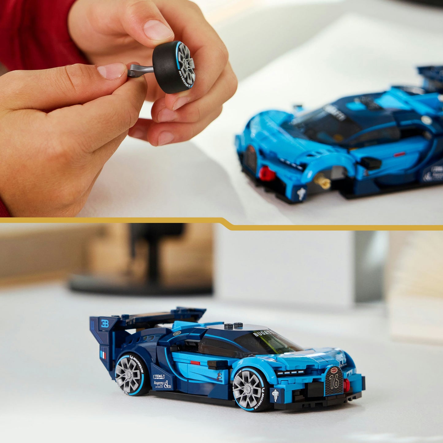 77253 Speed Champions Bugatti Vision GT Hypersportwagen, Konstruktionsspielzeug