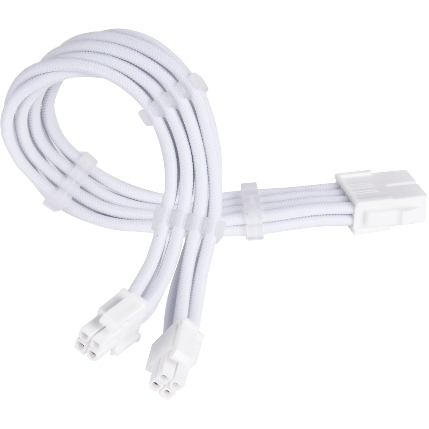 Silverstone Technology Netzteil-Verlängerungskabel SST-PP07E-EPS8W-V2, EPS 12V 8pin (4+4) (weiss, 30cm)