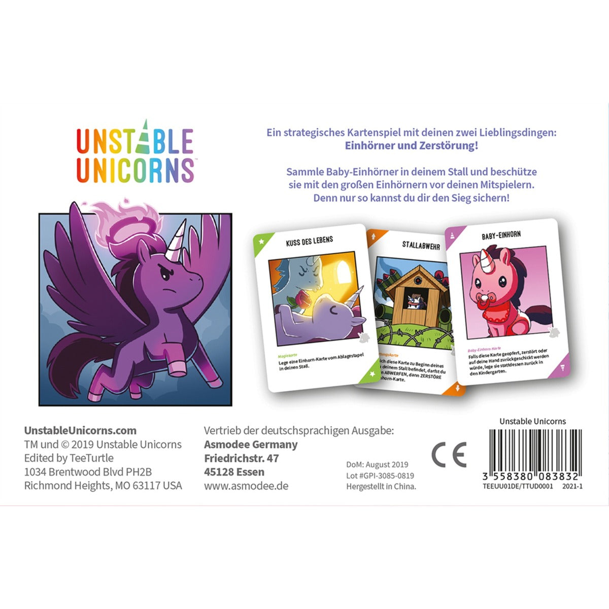 Asmodee Unstable Unicorns, Kartenspiel