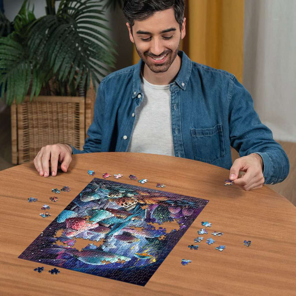 Puzzle Glow in the Dark - Pilze im Mondschein