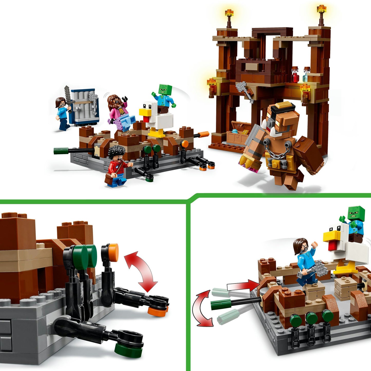 21272 Minecraft Waldanwesen mit Boxring, Konstruktionsspielzeug