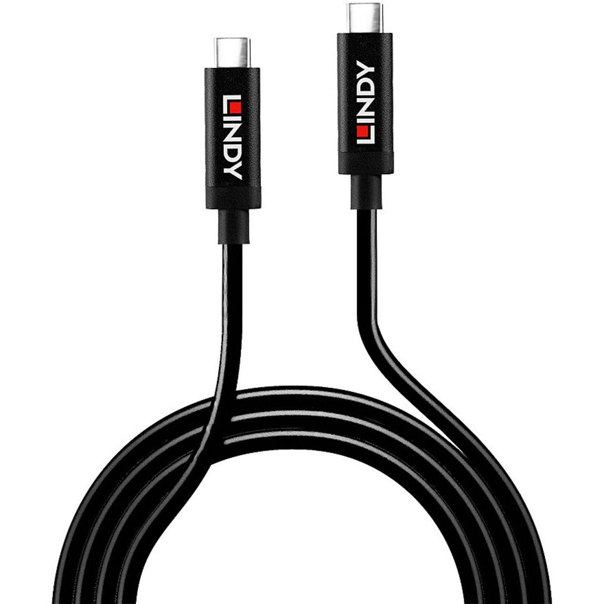 Lindy USB 3.2 Gen 2 Aktivkabel, USB-C Stecker > USB-C Stecker (schwarz, 3 Meter, PD, Laden mit bis zu 60 Watt)
