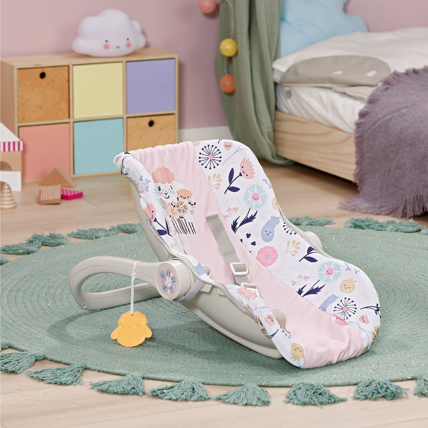 BABY born Babyschale Blumen, Puppenzubehör