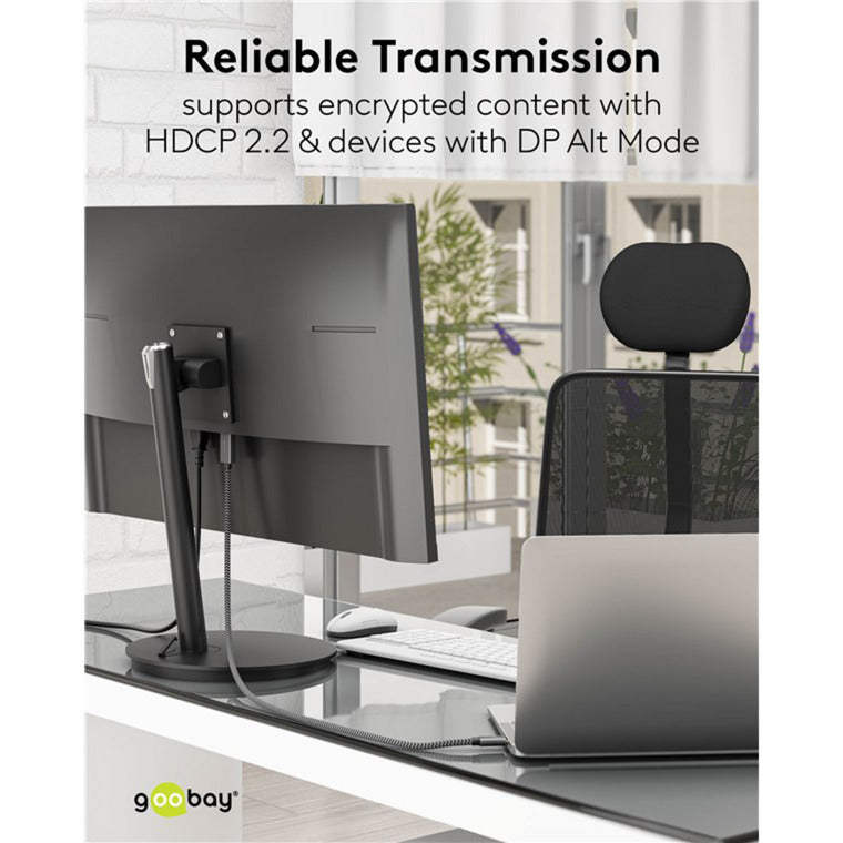 USB Adapterkabel, USB-C Stecker > DisplayPort Stecker, 4K 60Hz