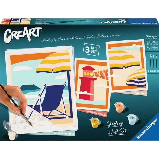 Ravensburger CreArt Gallery Wall Set - At the Beach, Malen