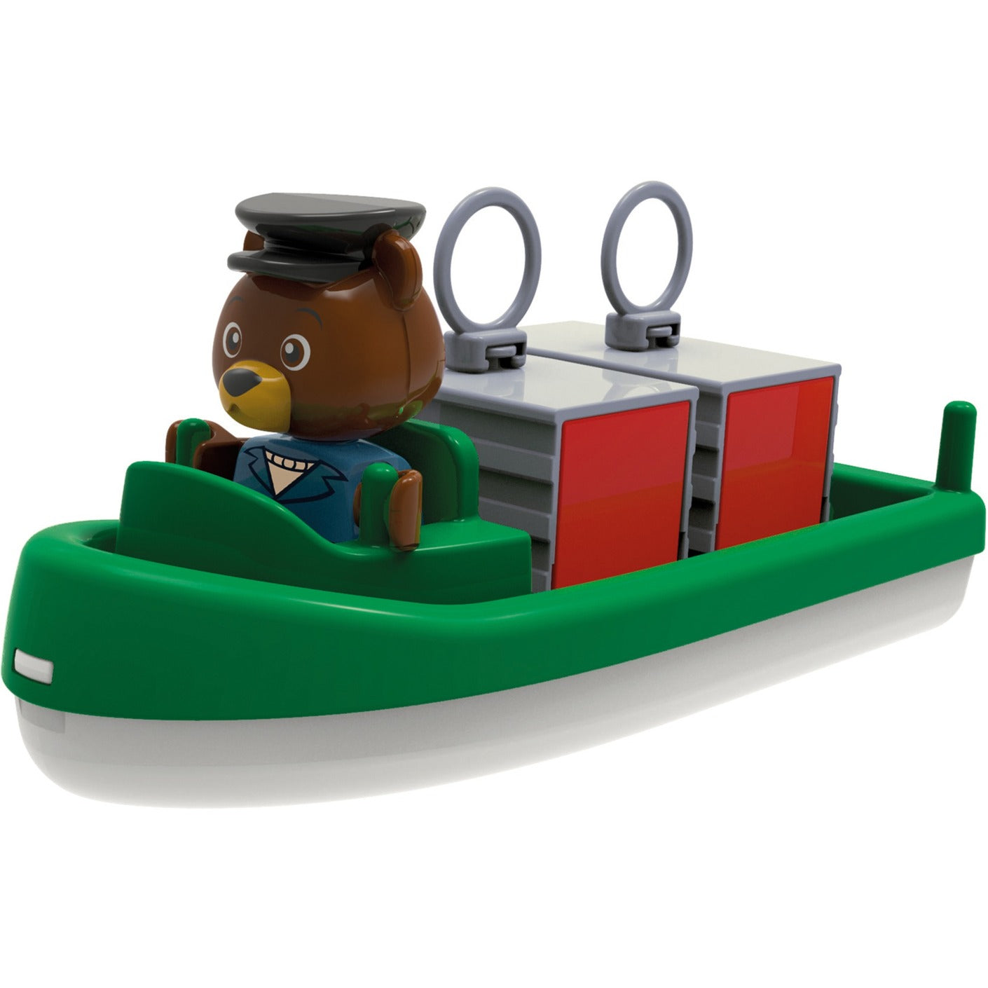 Aquaplay Container- & Transportboot (mehrfarbig, Inkl. 2 Spielfiguren)
