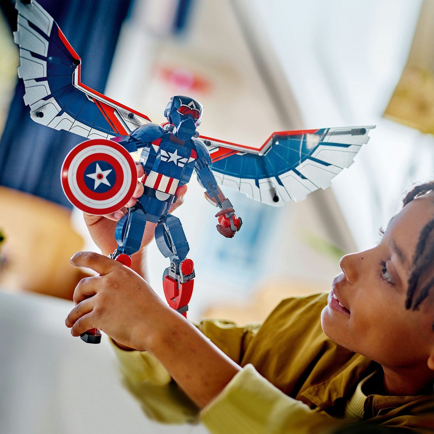 76296 Marvel Super Heroes New Captain America Baufigur, Konstruktionsspielzeug