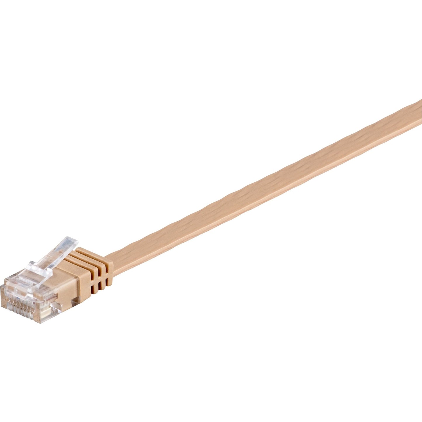 Goobay Patchkabel RJ45 Stecker > RJ45 Stecker CAT.6 U/UTP (braun, 10 Meter, Flachkabel)