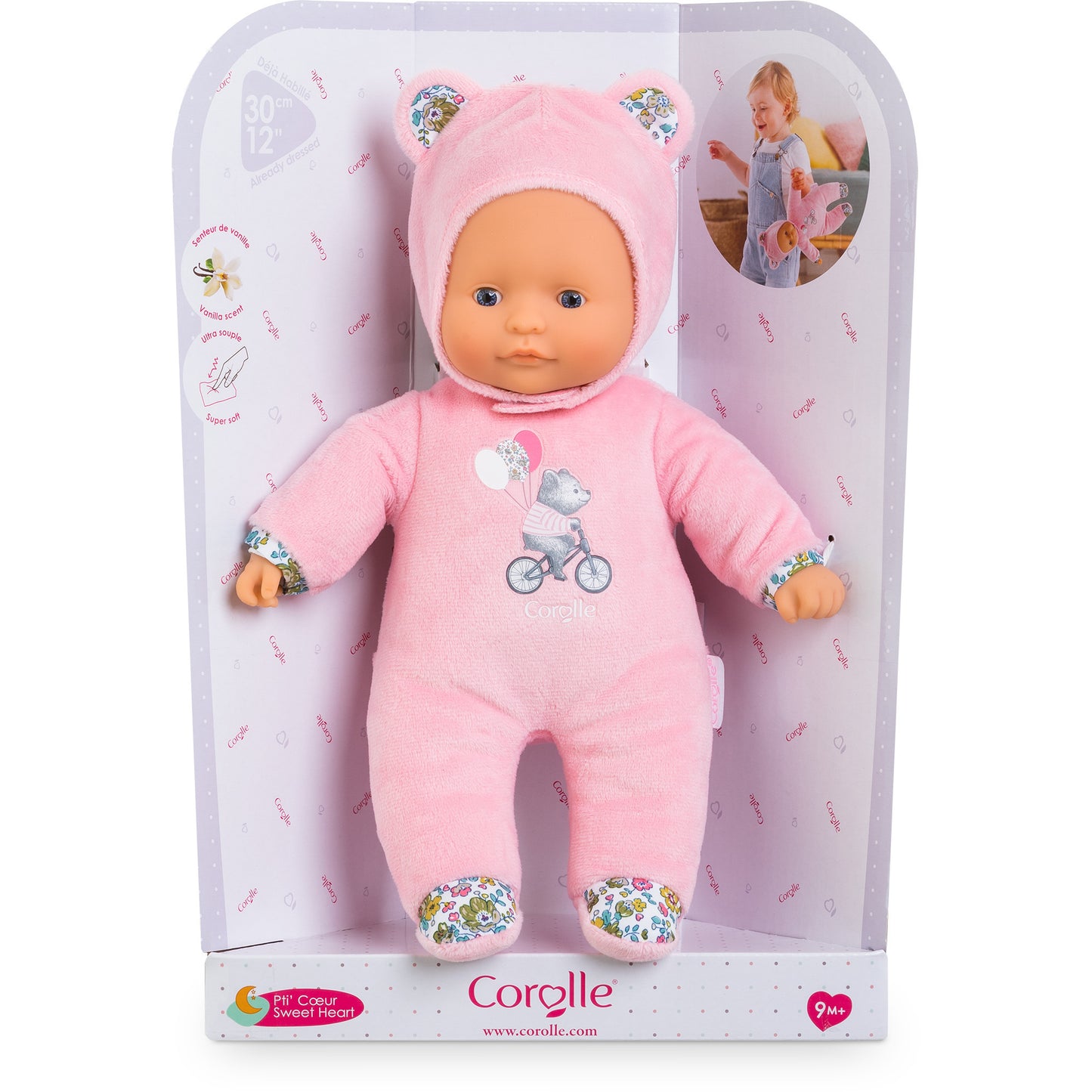 Mon Doudou Corolle Sweetheart, rosa Bär, Puppe