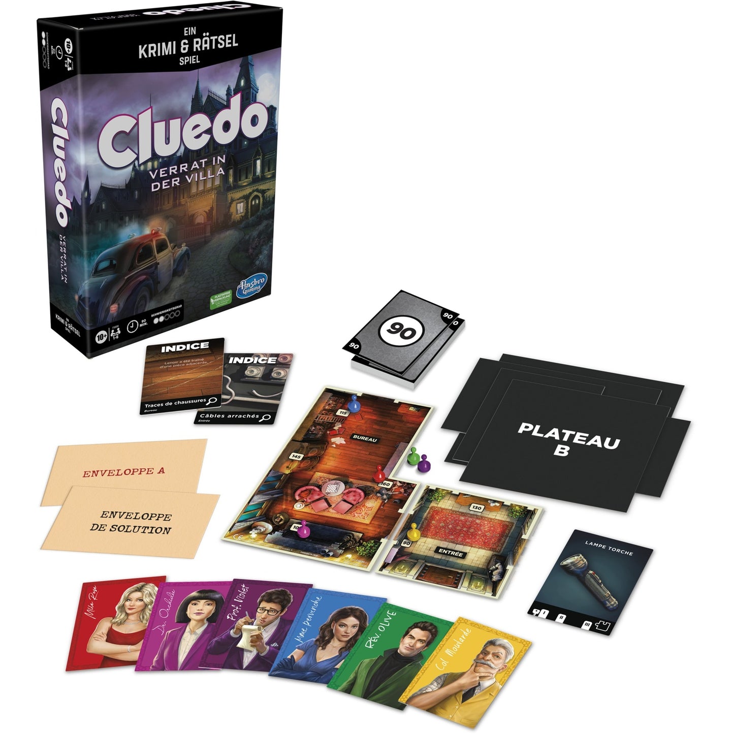 Hasbro Cluedo Verrat in der Villa, Brettspiel