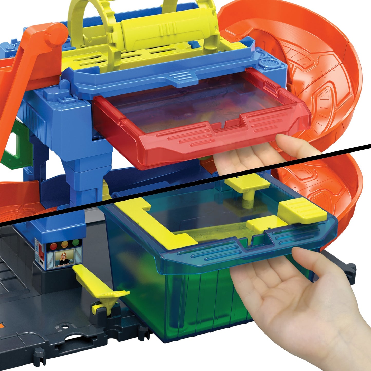 Hot Wheels City Tunnel Twist Waschanlage, Spielgebäude