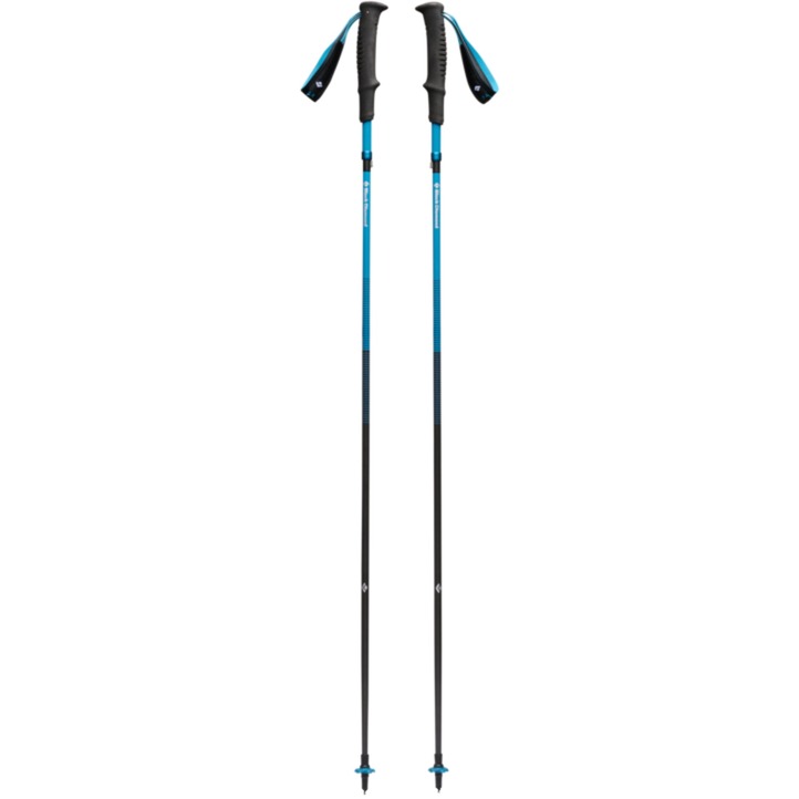 Trekkingstöcke Distance Carbon Z, Fitnessgerät (anthrazit/blau, 1 Paar, 125 cm)
