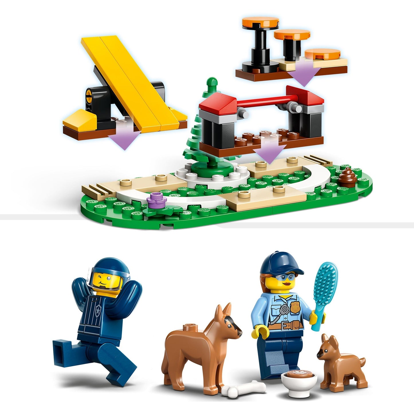 LEGO 60369 City Mobiles Polizeihunde-Training, Konstruktionsspielzeug