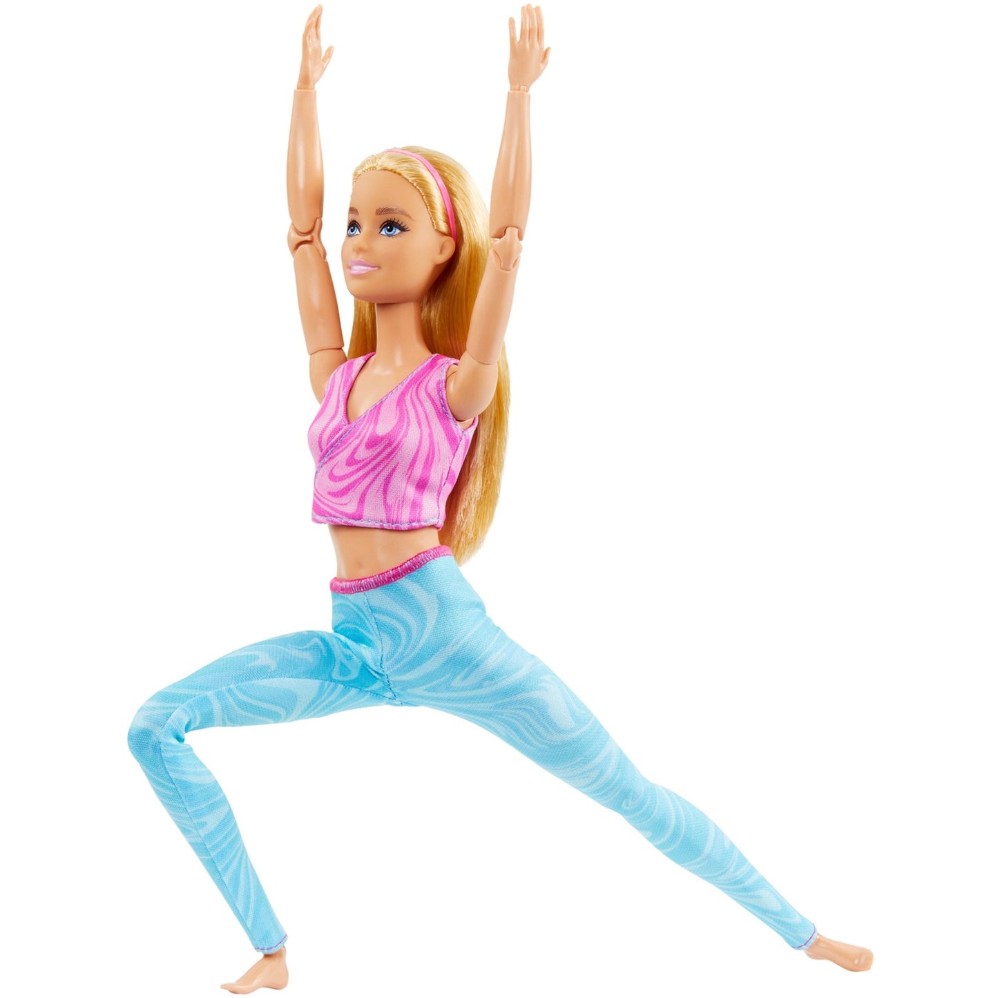 Barbie Barbie Made to Move mit pinken Sportoberteil und blauer Yogahose