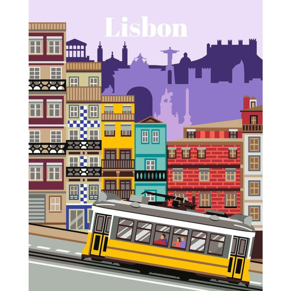 CreArt - Farbenfrohes Lissabon, Malen