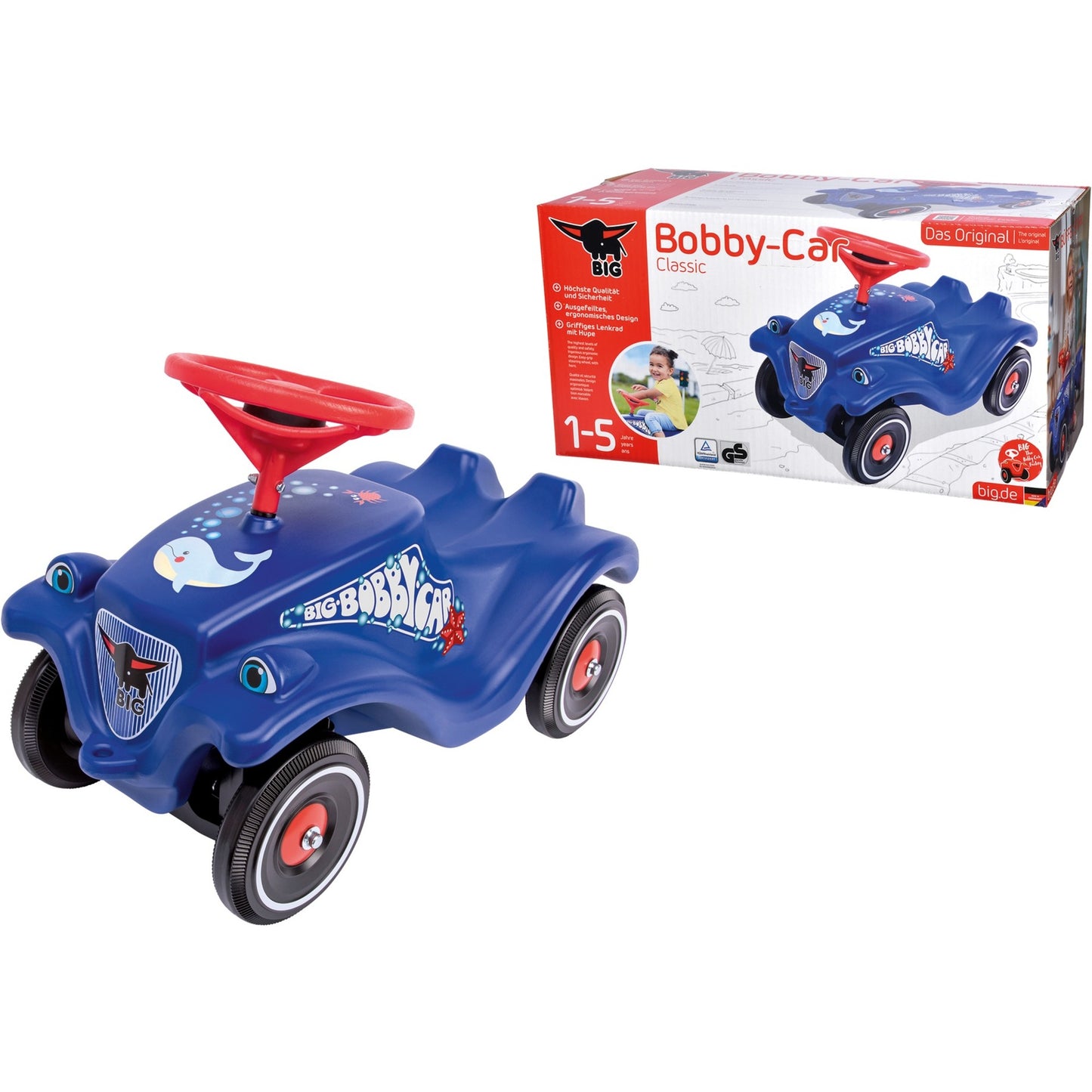 BIG Bobby-Car Classic Ocean (blau/rot)