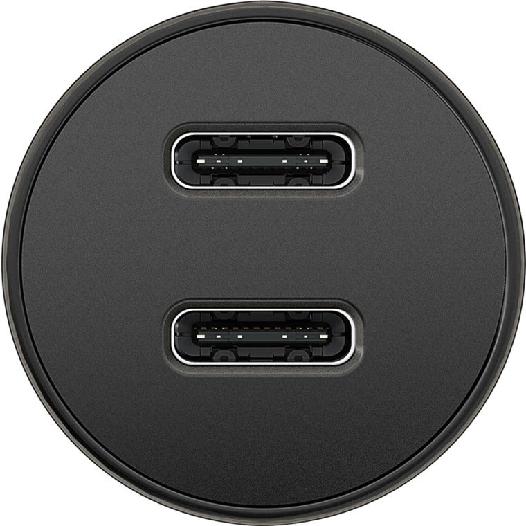Goobay Dual-USB-C Auto-Schnellladegerät 30 Watt (schwarz, 2x USB-C, Power Delivery, 12 / 24 Volt)