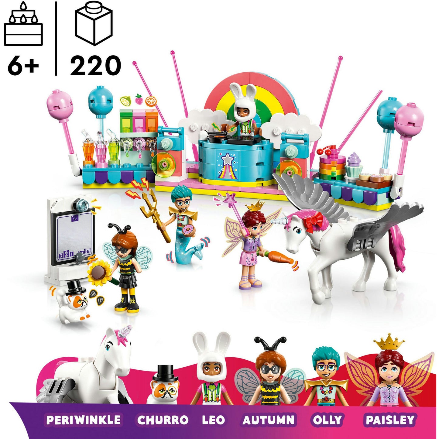42661 Friends Kostümparty mit Einhorn und Fee, Konstruktionsspielzeug