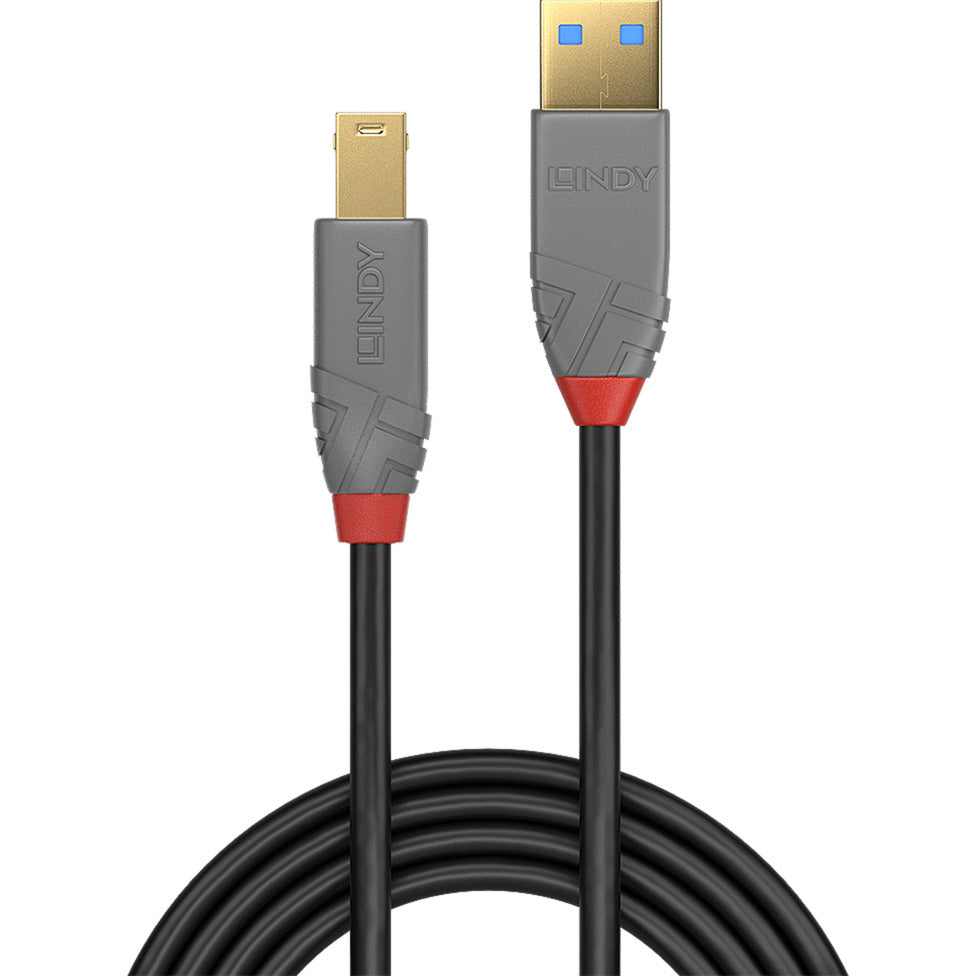 USB 3.2 Typ A an B Kabel, Anthra Line
