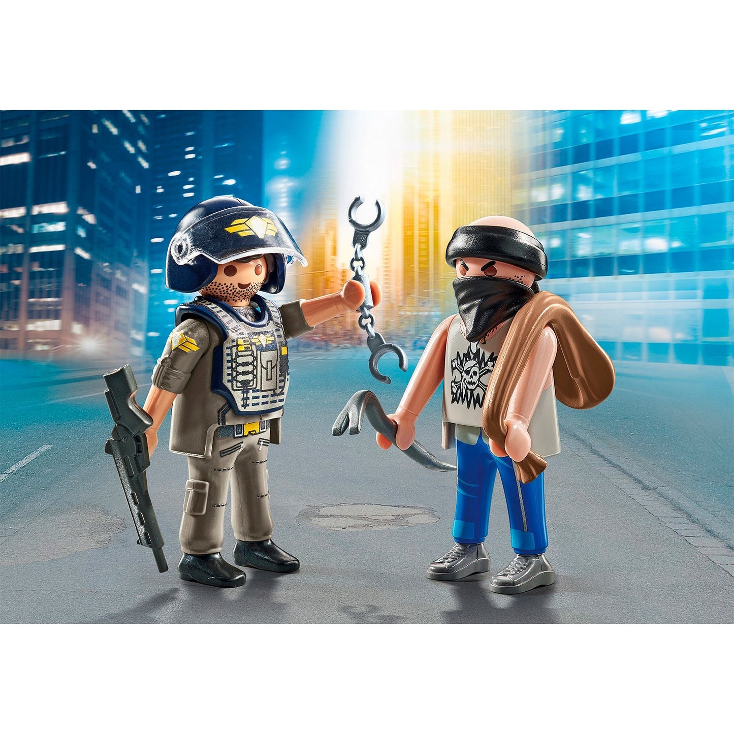 PLAYMOBIL 71505 DuoPack SWAT & Bandit, Konstruktionsspielzeug