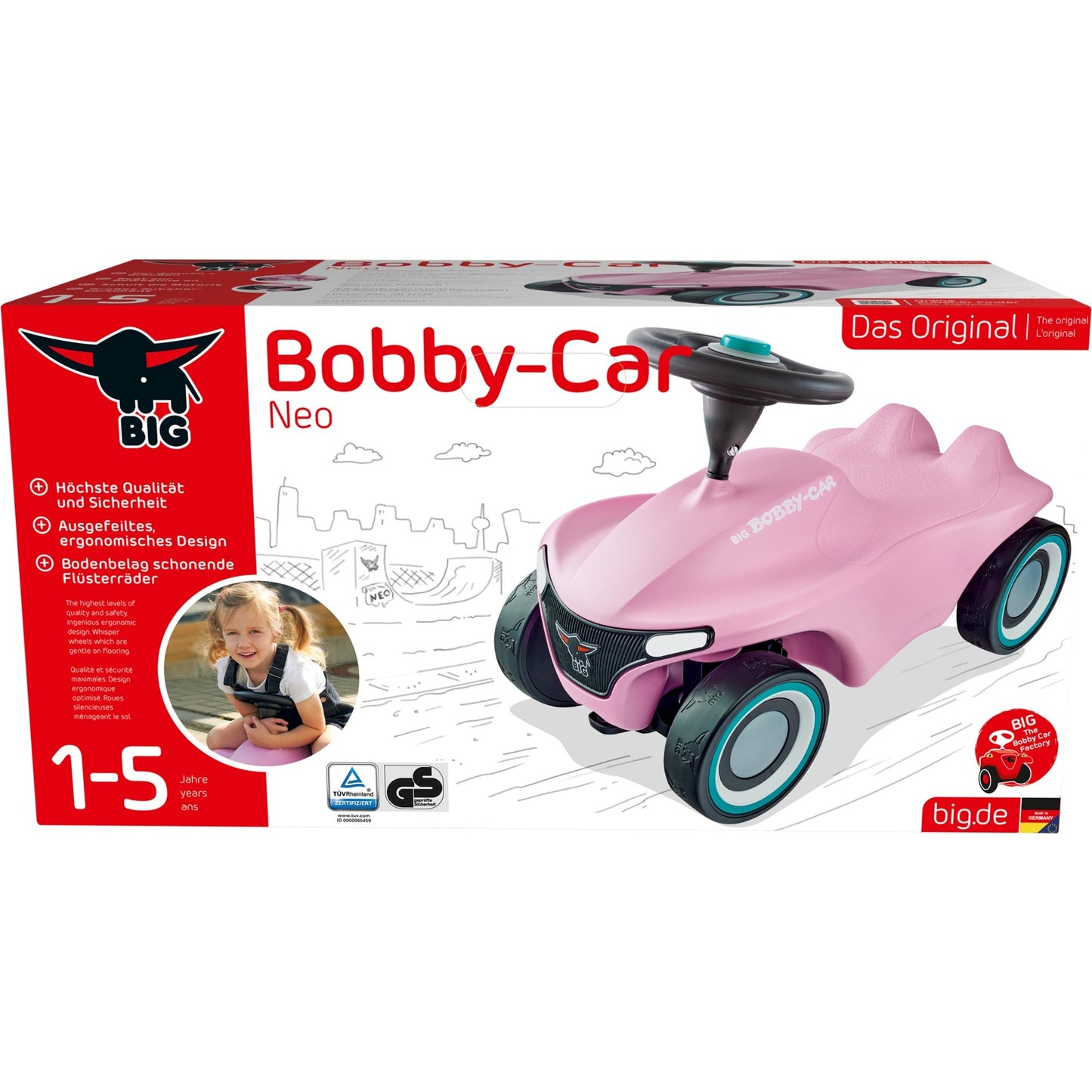 BIG Bobby-Car-Neo Rosé (rosa)