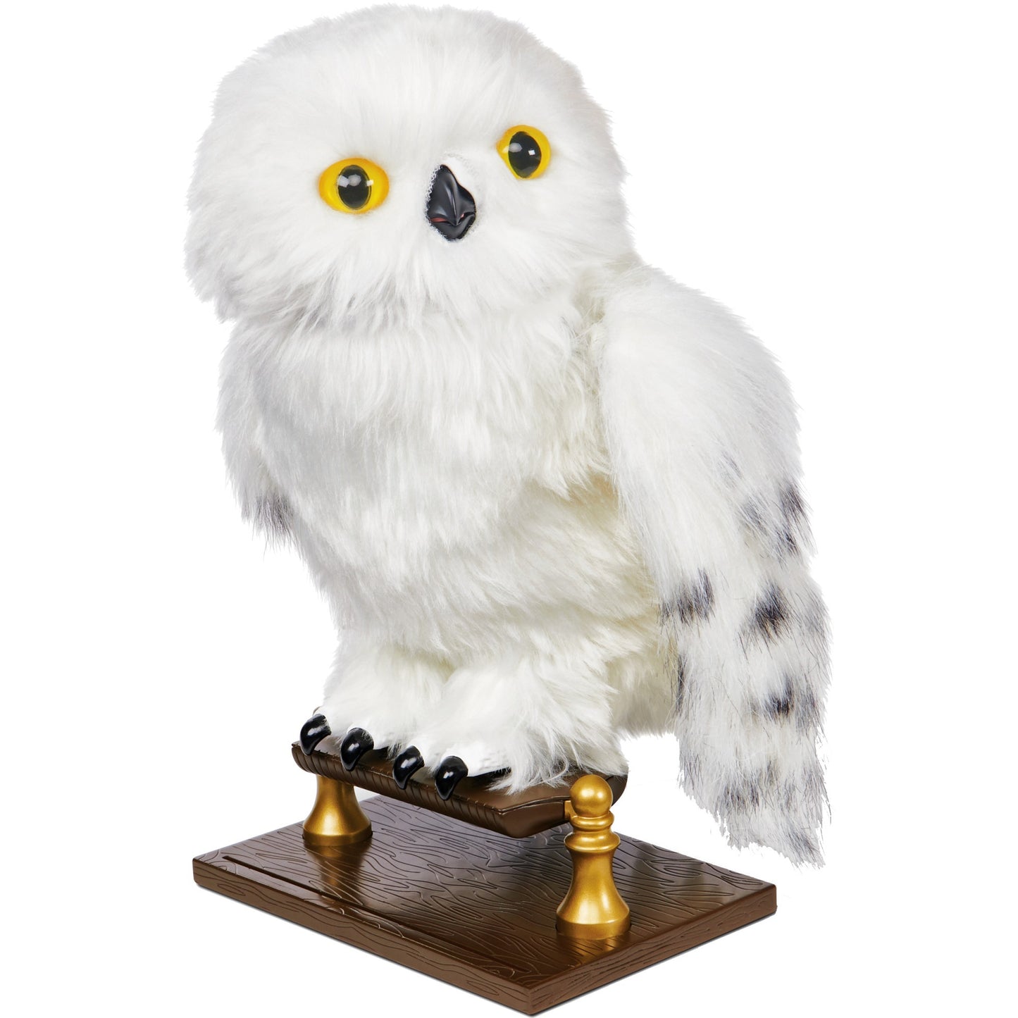 Spinmaster Wizarding World Harry Potter - Interaktive Plüsch-Eule Hedwig (weiss/grau, Mit über 15 Geräuschen und Bewegungen)