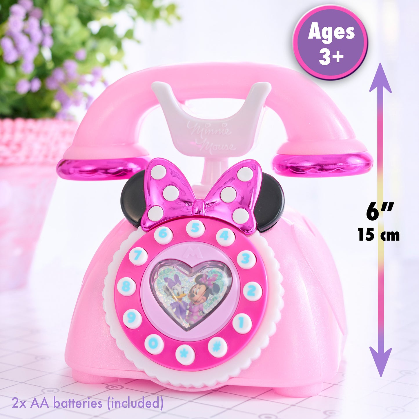 Disney Junior Minnie Mouse Telefon mit Licht- und Soundeffekten, Rollenspiel