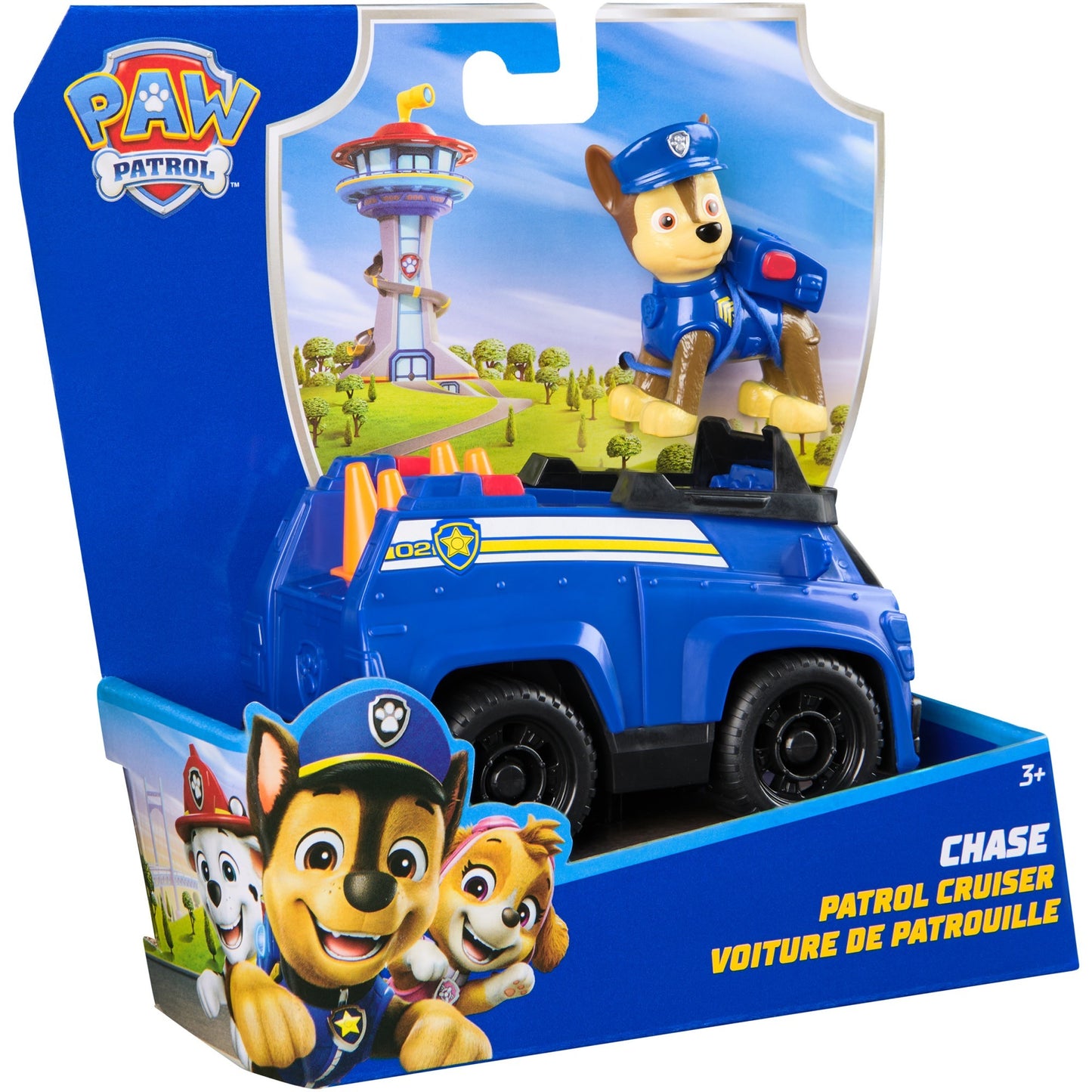 Paw Patrol - Polizei-Fahrzeug mit Chase Spielfigur, Spielfahrzeug
