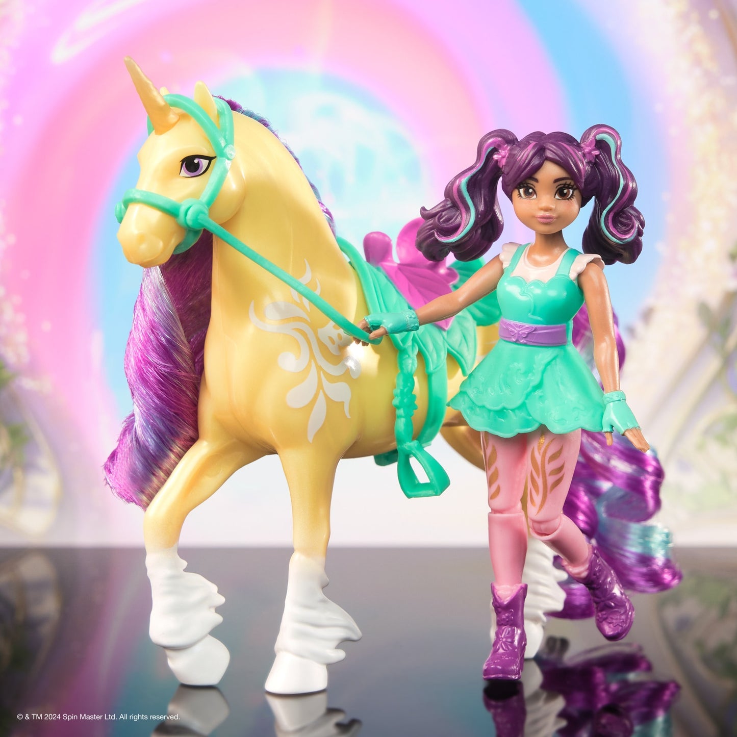 Spinmaster Unicorn Academy - Ava und Einhorn Leaf Set