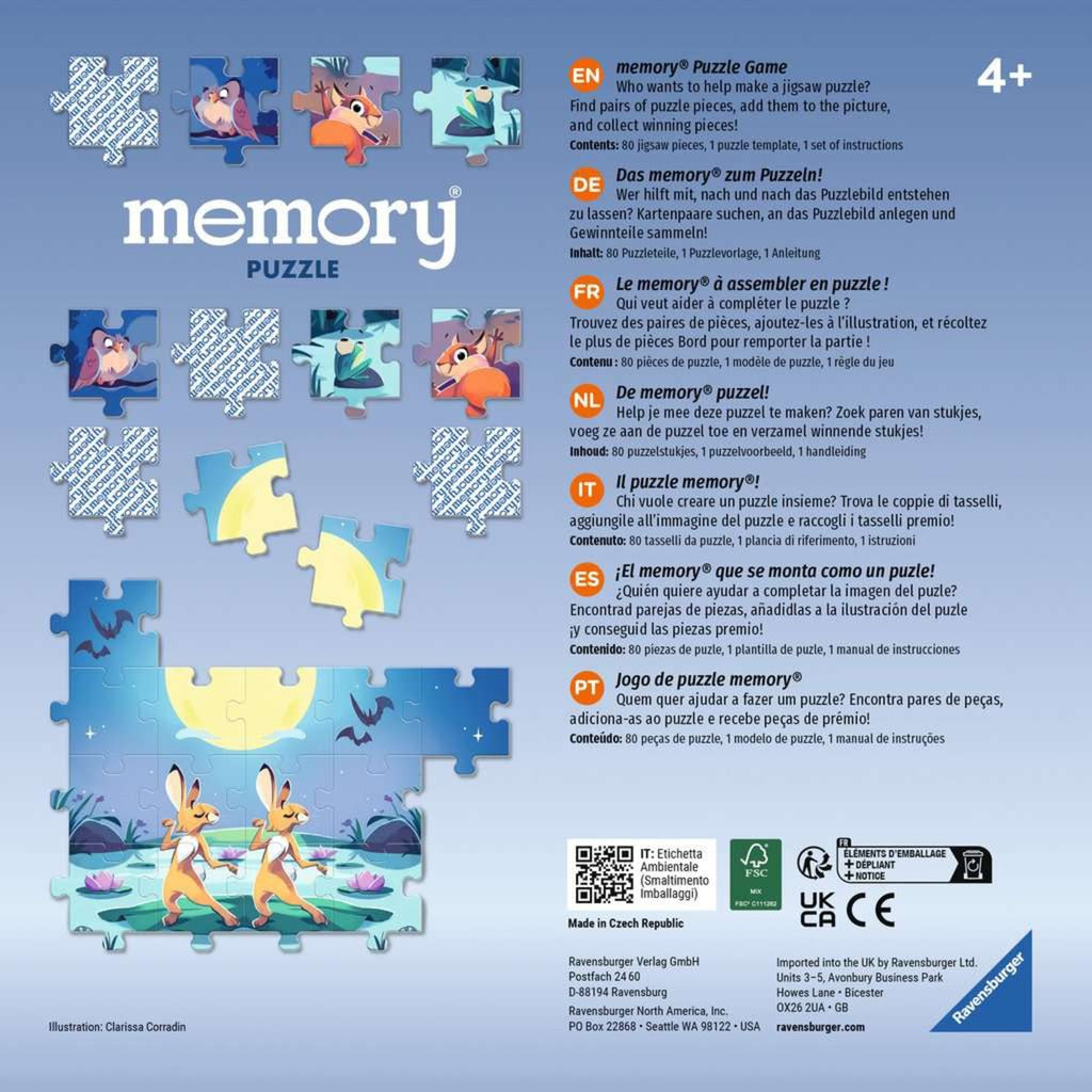 memory Puzzle Tiere am Teich, Brettspiel
