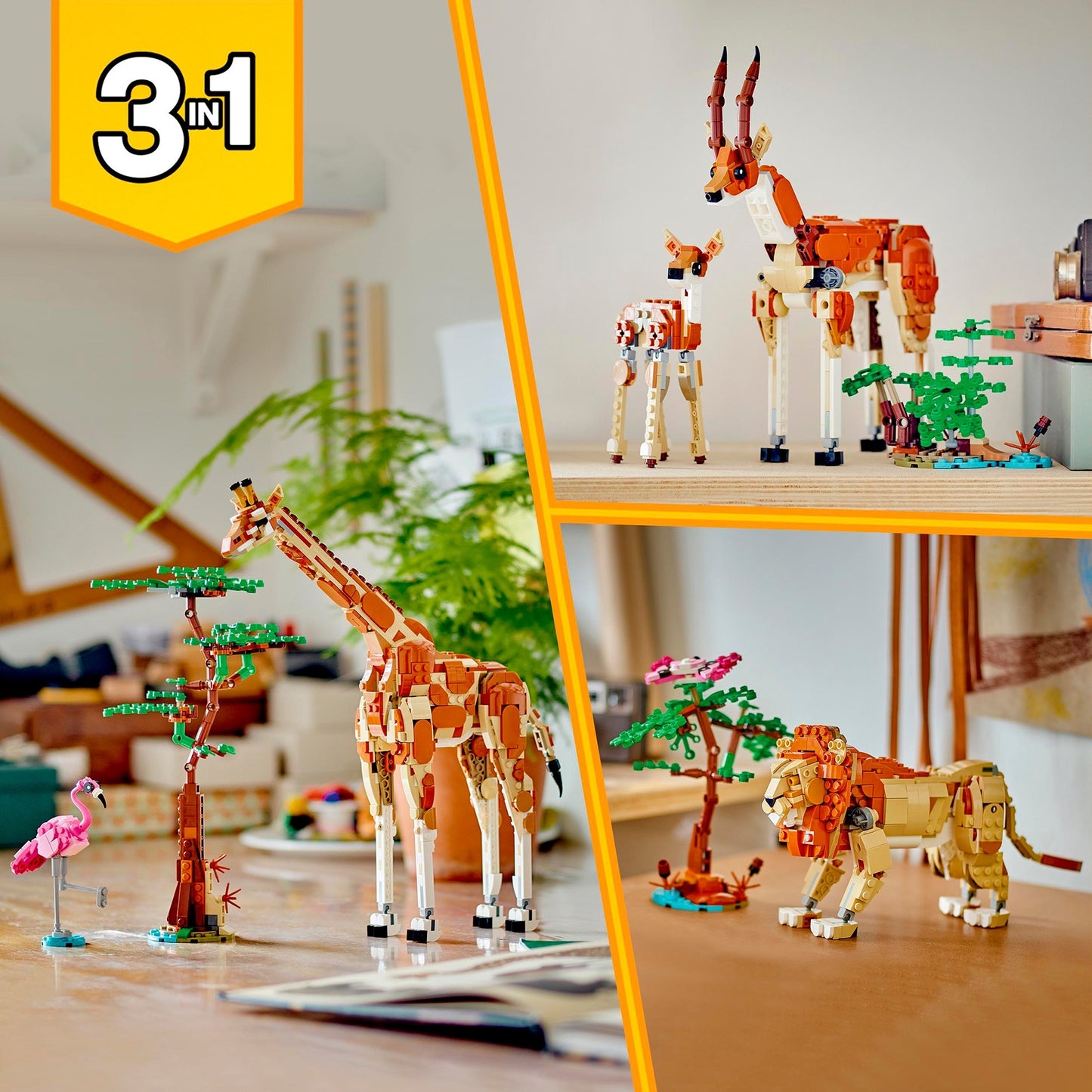 LEGO 31150 Creator 3-in-1 Tiersafari, Konstruktionsspielzeug