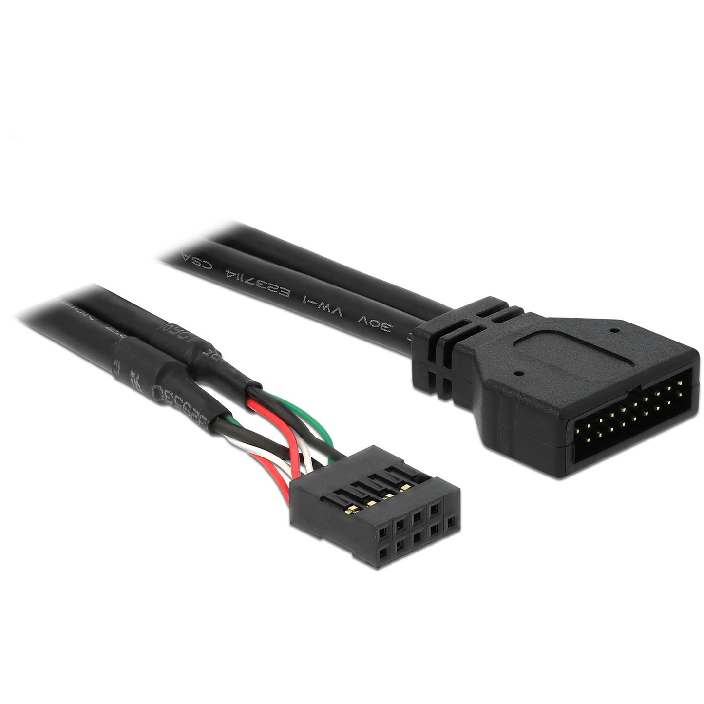 USB 2.0 Adapterkabel, 9 Pin Header Buchse > USB 3.2 Pin Header Stecker