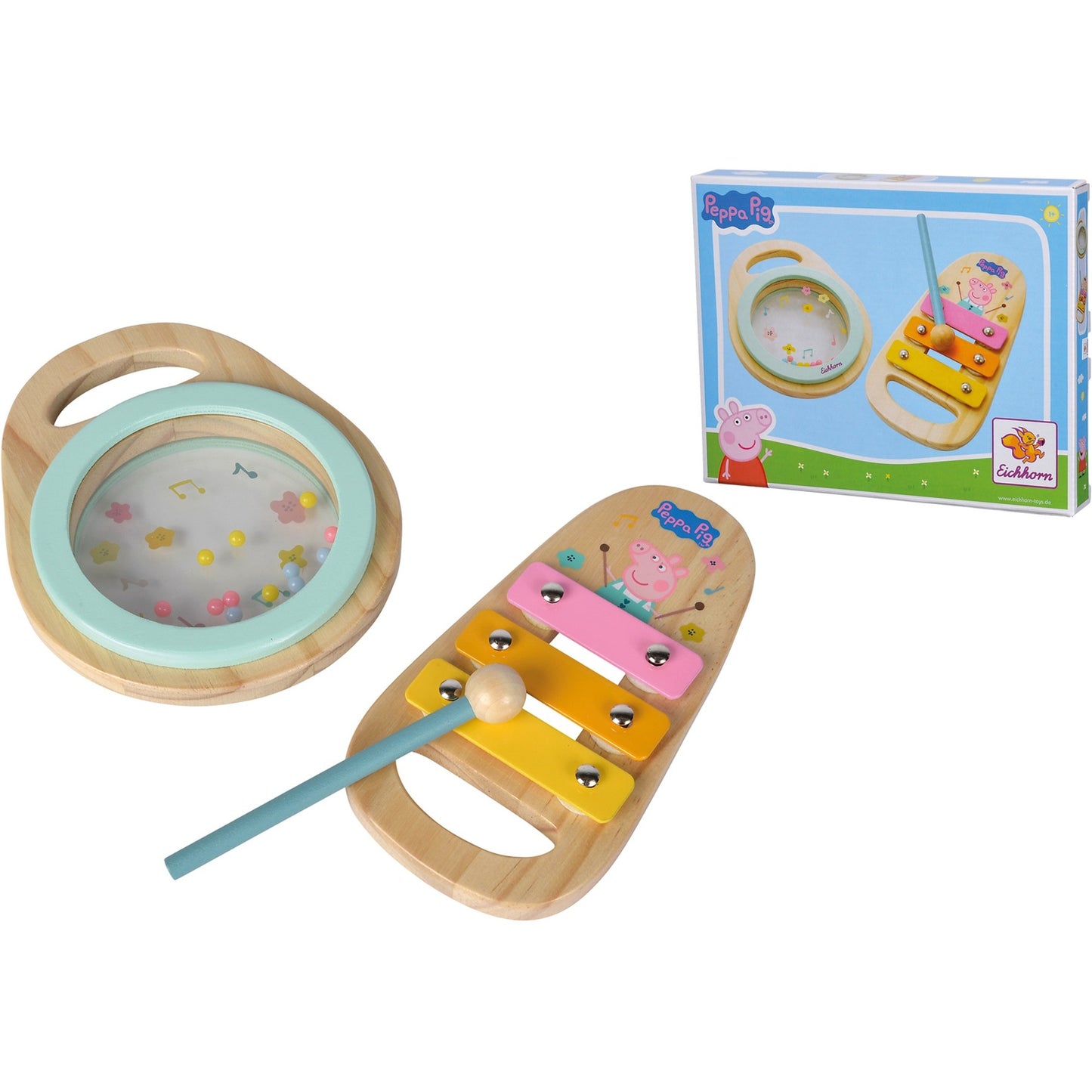 Eichhorn Peppa Pig Holz-Musikset (2-teilig)