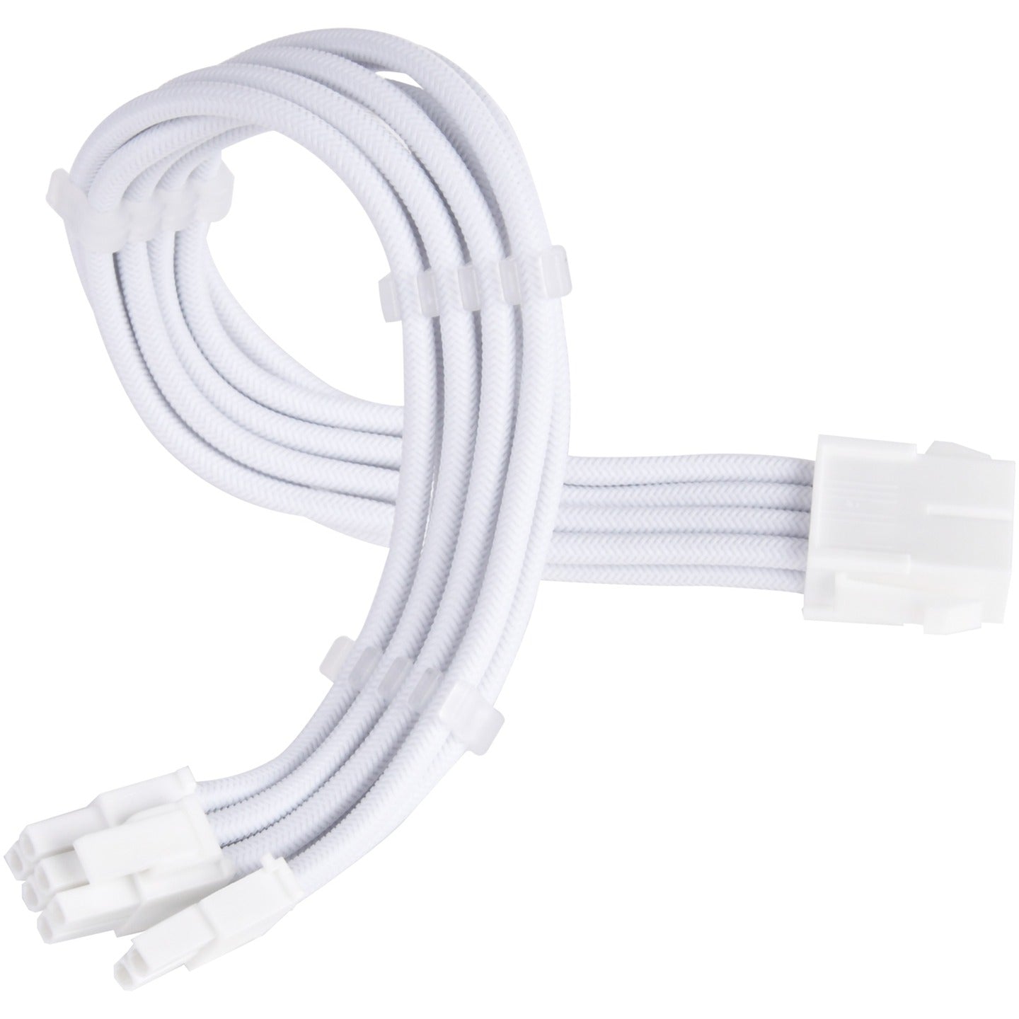 Silverstone Technology Netzteil-Verlängerungskabel SST-PP07E-PCI8W-V2, PCIe 8pin (6+2) (weiss, 30cm)