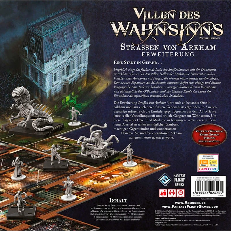 Asmodee Villen des Wahnsinns - Die Straßen von Arkham, Brettspiel
